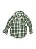 Carter's 100% Cotton Plaid Green Long Sleeve Button-Down Shirt 9-12 MO / 12 MO - photo 1