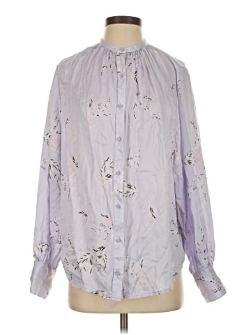Equipment Long Sleeve Silk Top (view 1)