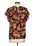 CAbi 100% Polyester Brown Short Sleeve Blouse Size S - photo 2