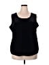 Impressions 100% Polyester Black Sleeveless Blouse Size 2X - photo 1