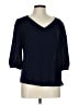 A. Byer 100% Polyester Blue 3/4 Sleeve Blouse Size L - photo 1