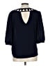 A. Byer 100% Polyester Blue 3/4 Sleeve Blouse Size L - photo 2