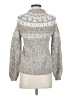 Ann Taylor LOFT Tweed Fair Isle Silver Turtleneck Sweater Size XXS - photo 2
