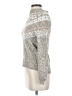 Ann Taylor LOFT Tweed Fair Isle Silver Turtleneck Sweater Size XXS - photo 5