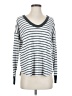 Lou & Grey Stripes Silver Pullover Sweater Size S - photo 1