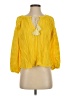 VALIÁNTE 100% Cotton Yellow 3/4 Sleeve Blouse Size Sm (1) - photo 1