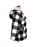 Steve Madden 100% Polyester Checkered-gingham Gray Black Coat Size XL - photo 4