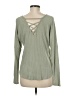 Hippie Rose Green Pullover Sweater Size M - photo 2