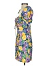 Zara 100% Polyester Tropical Yellow Cocktail Dress Size XS - photo 5