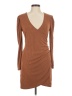 Privacy Please Solid Brown Casual Dress Size M - photo 1