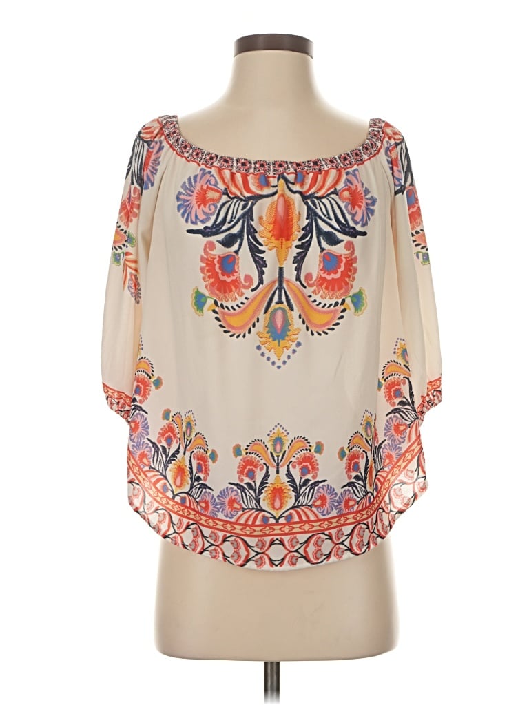 Pre-owned Jealous Tomato 3/4 Sleeve Blouse In White