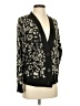 Universal Thread 100% Acrylic Animal Print Black Cardigan Size XS - photo 1