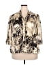 Bonnie Evans 100% Polyester Animal Print Gold Ivory 3/4 Sleeve Blouse Size 2X - photo 1