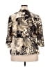 Bonnie Evans 100% Polyester Animal Print Gold Ivory 3/4 Sleeve Blouse Size 2X - photo 2
