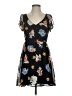 Express Outlet 100% Polyester Print Black Casual Dress Size S - photo 1