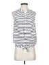Joie Stripes White Sleeveless Button-Down Shirt Size XS - photo 1