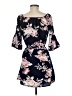 Unbranded 100% Polyester Floral Black Casual Dress Size M - photo 2