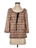 Trina Turk 100% Polyester Brown 3/4 Sleeve Blouse Size S - photo 1
