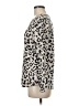 David Cline Animal Print Ivory Long Sleeve Blouse Size M - photo 5