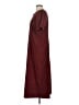 STUDIO EASE Solid Burgundy Casual Dress Size L (estimated) - photo 5