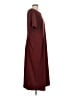 STUDIO EASE Solid Burgundy Casual Dress Size L (estimated) - photo 4
