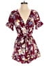 Shein Floral Burgundy Romper Size XS - photo 1