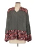 Style&Co 100% Polyester Gray Long Sleeve Blouse Size L - photo 1