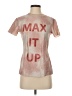 Max&Co. Metallic Silver Pink Short Sleeve Top Size S - photo 1