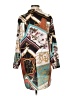 bYSI Print Teal 3/4 Sleeve Blouse Size 6 - photo 2