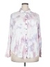 Torrid 100% Rayon Tie-dye Multi Color White Long Sleeve Button-Down Shirt Size 2X Plus (2) - photo 1