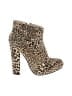 Diba Animal Print Brown Tan Ankle Boots Size 6 1/2 - photo 1