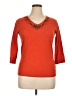 Jones New York Orange 3/4 Sleeve Top Size XL - photo 1