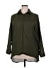 Unbranded Solid Green 3/4 Sleeve Button-Down Shirt Size XXL - photo 1