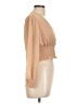 Papermoon 100% Polyester Tan 3/4 Sleeve Blouse Size L - photo 4