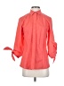 Finley Orange 3/4 Sleeve Button-Down Shirt Size S - photo 1