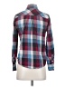 Forever 21 Plaid Burgundy Long Sleeve Button-Down Shirt Size S - photo 2