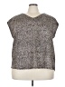 Nic + Zoe 100% Polyester Metallic Silver Sleeveless Blouse Size 3X - photo 1