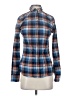 Barbour 100% Cotton Plaid Blue Orange Long Sleeve Button-Down Shirt Size 4 - photo 1