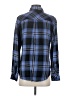 Rails 100% Rayon Plaid Blue Long Sleeve Blouse Size S - photo 2