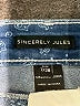 Sincerely Jules 100% Cotton Color Block Blue Denim Shorts Size 28 waist - photo 3