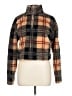 Camellia 100% Polyester Plaid Brown Cardigan Size L - photo 1