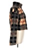 Camellia 100% Polyester Plaid Brown Cardigan Size L - photo 4