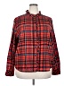 On 34th Plaid Red Long Sleeve Blouse Size XXL - photo 1
