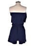 Krisa Solid Blue Romper Size S - photo 2