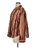 Unbranded 100% Polyester Stripes Brown Long Sleeve Blouse Size XL - photo 5