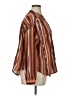 Unbranded 100% Polyester Stripes Brown Long Sleeve Blouse Size XL - photo 4