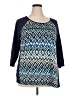 Roz & Ali Blue Pullover Sweater Size 3X - photo 1