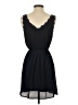Doe & Rae 100% Polyester Solid Black Casual Dress Size S - photo 2