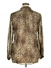 Dots Animal Print Brown Long Sleeve Blouse Size XL - photo 2