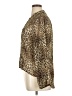 Dots Animal Print Brown Long Sleeve Blouse Size XL - photo 5
